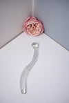 Cervix & G spot Pyrex Glass Pleasure Wand, Borosilicate Glass Anal Sensual Dildo, Dual teaser, glass dildo, cervical orgasms